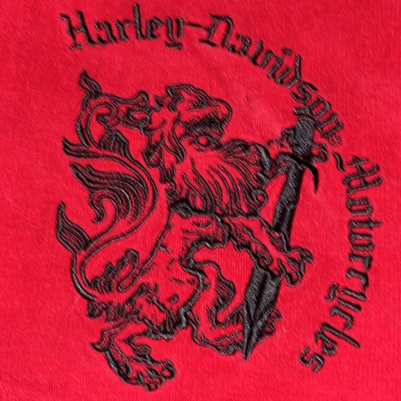 Women’s Large HARLEY DAVIDSON MOTORCYCLES CORDUROY SHIRT LONG SLEEVE BLOUSE - Picture 2 of 5